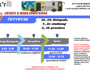 Raspored stajanja Županijskoga bibliobusa u Općini Baška za listopad, studeni i prosinac 2024.