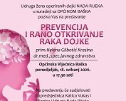 Predavanje - Prevencija i rano otkrivanje raka dojke