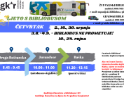 Raspored stajanja Županijskog bibliobusa za srpanj i rujan 2026. godine